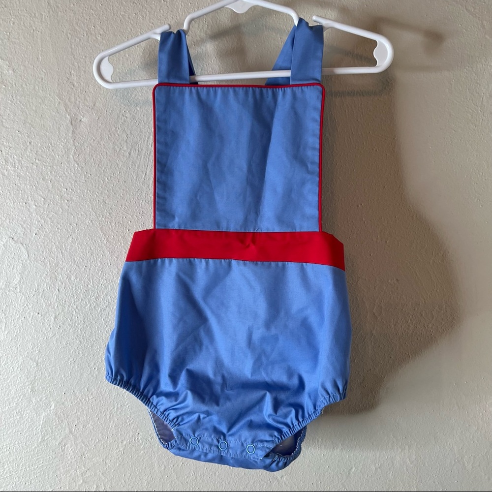 the Beaufort Bonnet Red and Blue Sunsuit NWT 18-24 months